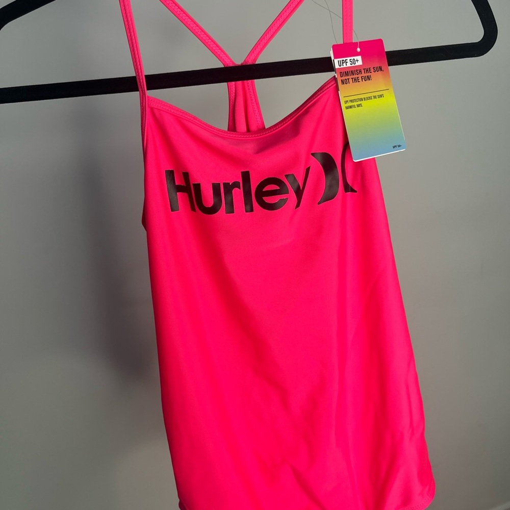 Hurley Women's Neon Pink One Piece Swimsuit